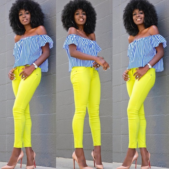 Zara Tops - Zara Off Shoulder Striped Top